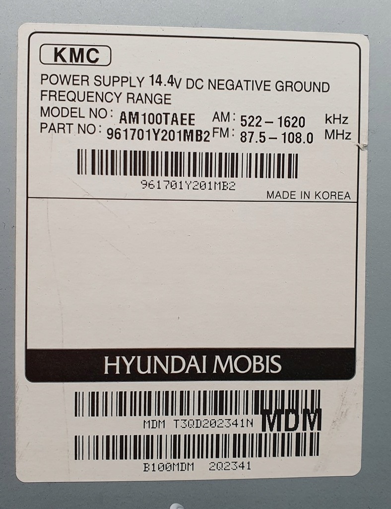 фото №6, Радио cd kia picanto ii 961701y201mb2