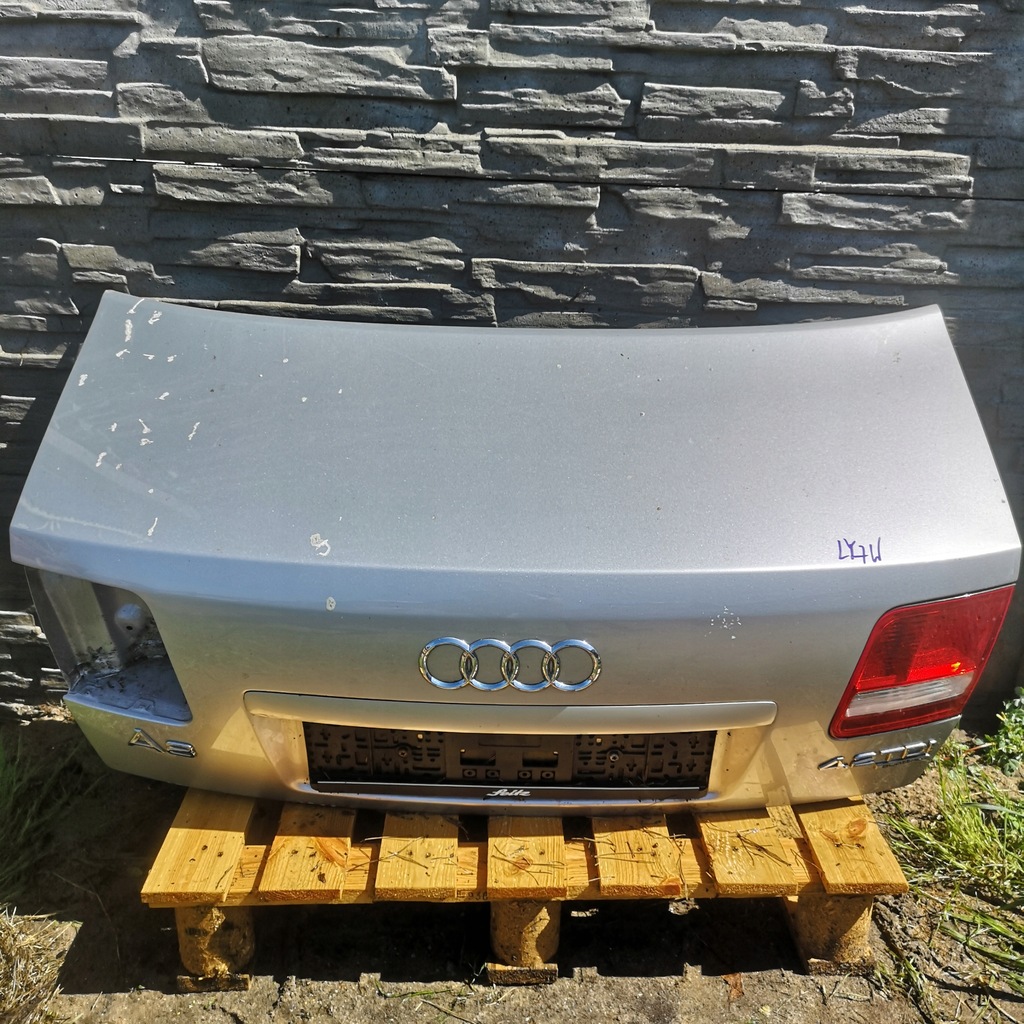 фото №1, A8 d3 крышка багажника задняя серебристая la7w без оснащения