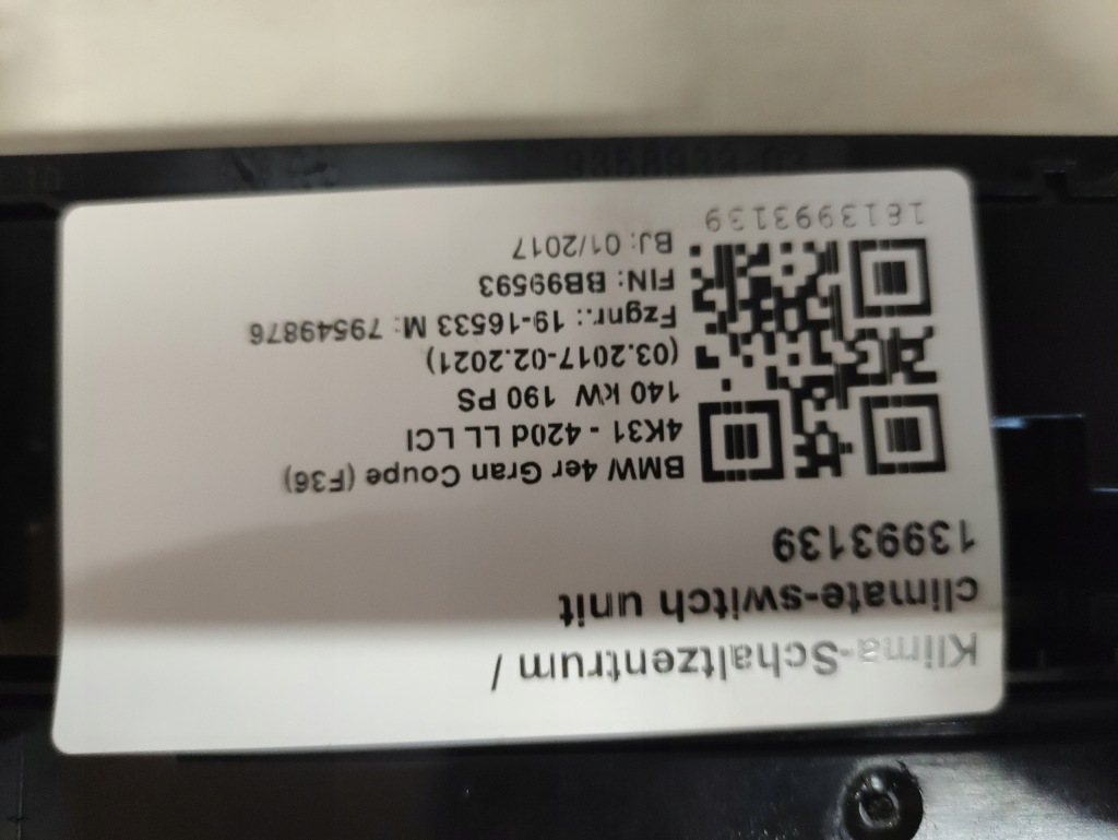 фото №8, Панель кондиціонера bmw f20 f22 f30 f32 f36 підсвічуваний lci lift 9363546