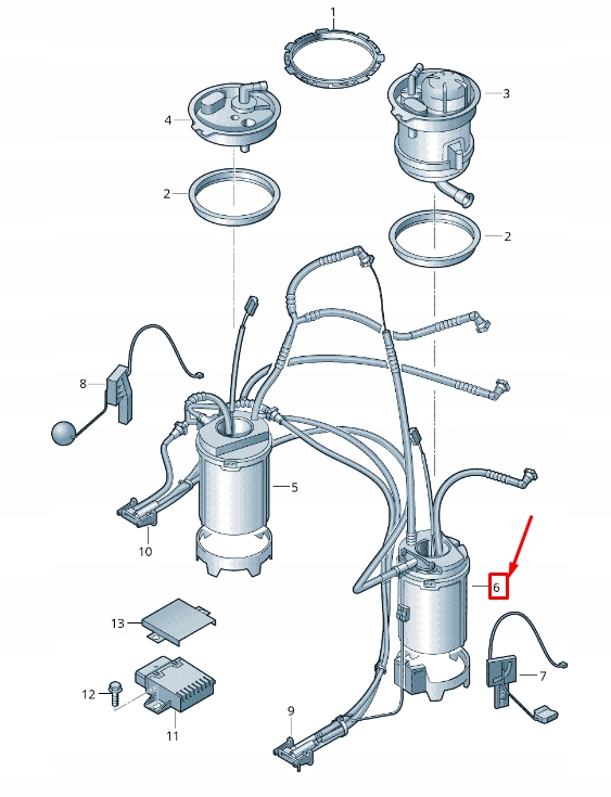 фото №1, Audi q7 4l left fuel delivery module 4l0919088d