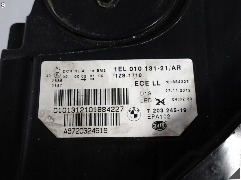 фото №10, Bmw 5 f10 f11 vfl 10-13 лампа ксенон+ led некрутящаяся левая перед europa