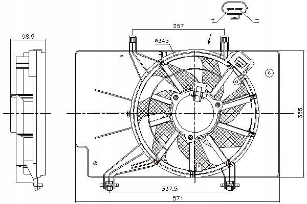 фото №2, Вентилятор радіатора з корпус ford b-max ecosport fi #petrolhead pro+ kit4