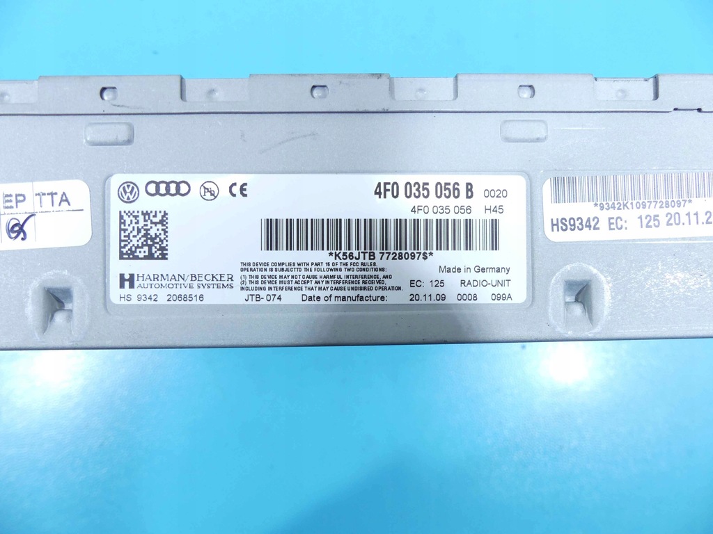 фото №4, Тюнер радио модуль радио audi a5 i 8t 4f0035056b