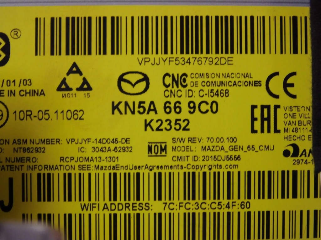 фото №8, Mazda cx-5 ii 2019 навигация kn5a 66 9c0