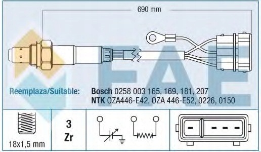фото №1, Датчик лямбда-зонд honda seat vw