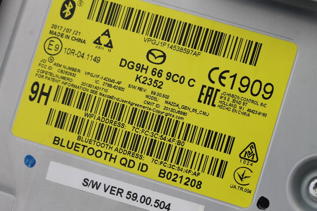 фото №9, Радіо екран модуль блок керування bluetooth mazda cx-3 14-21