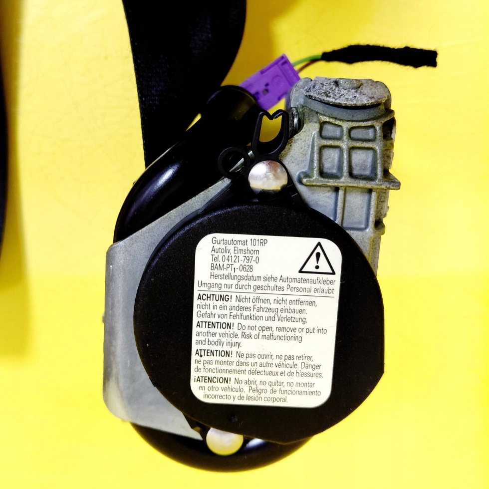 Ремінь безпеки правий перед audi q7 4l 605780100a nr1654 Зі Шроту