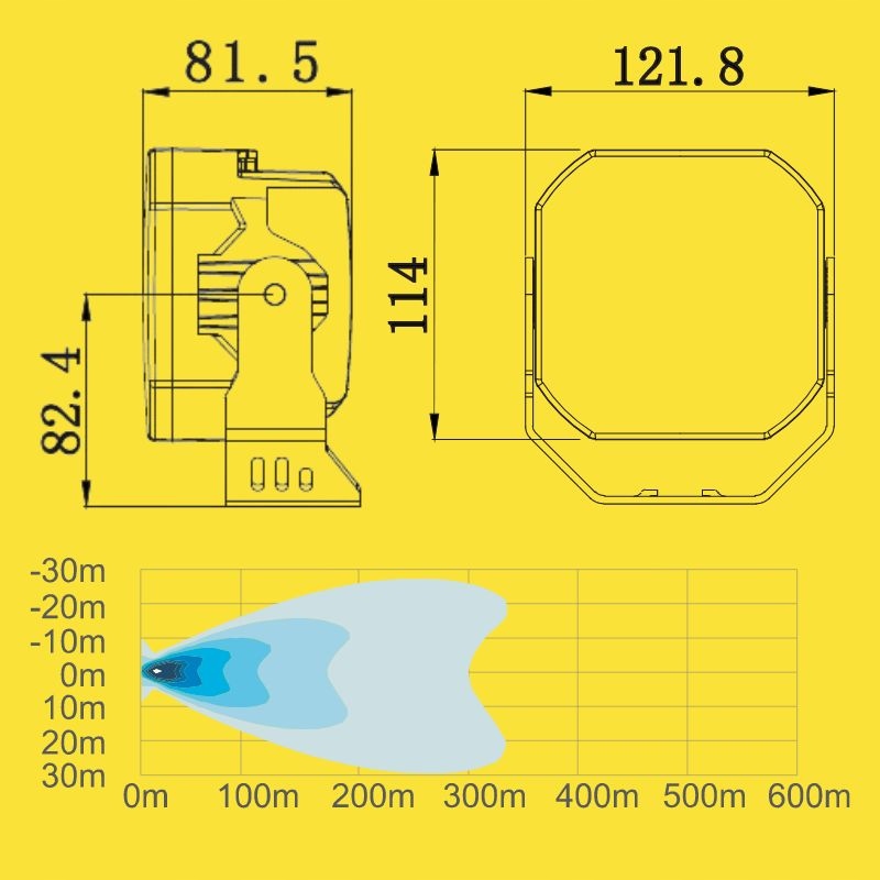 Лампа робоча skyled pavo 80f 12-30v, 80w, 4200 lm світло rozproszone Доставка