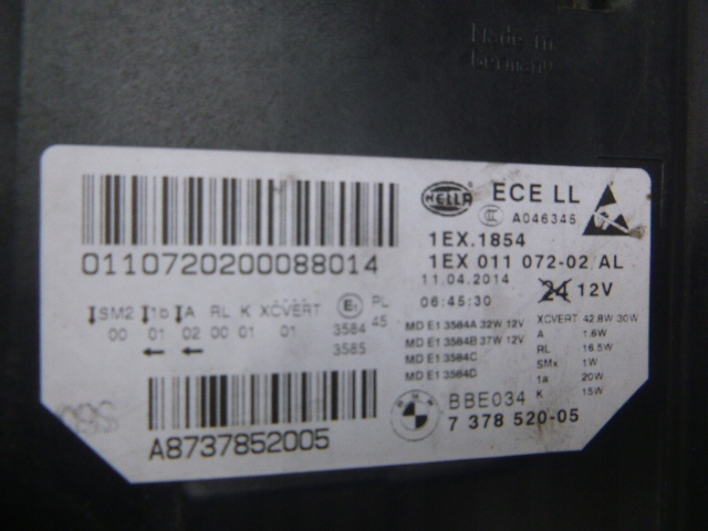 Bmw 5 f10 f11 lci рестайлинг  full led адаптивный лампа r в Украине