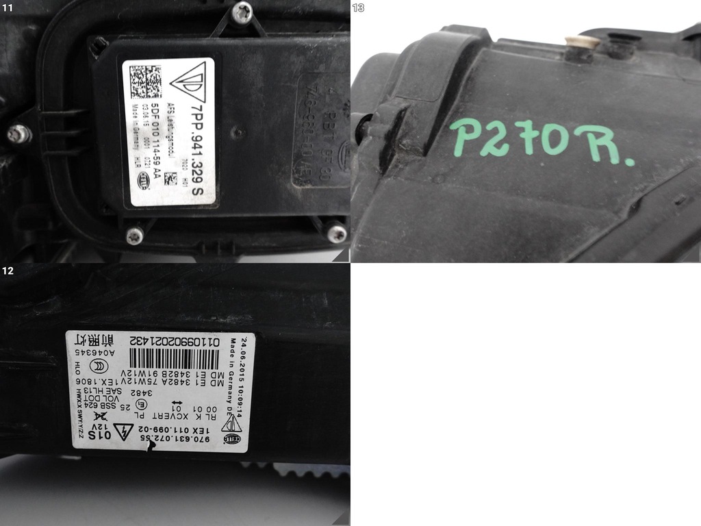 фото №12, Porsche panamera 970 lift mk2 13-16 pdls plus поворотна full led лампа права