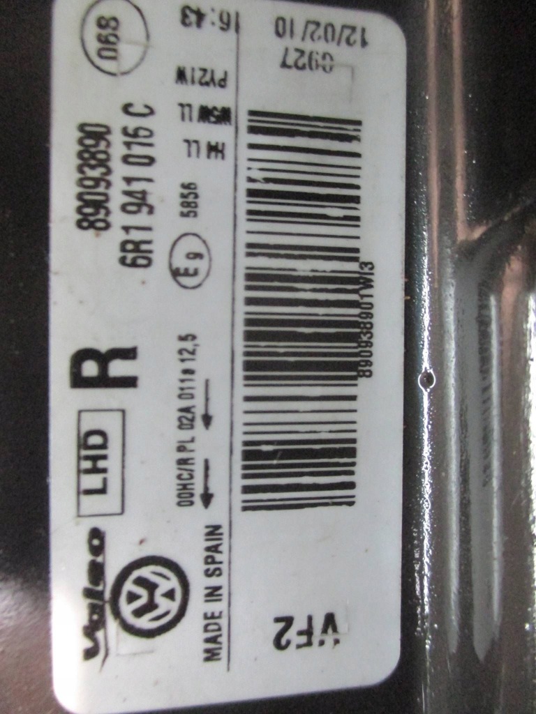 Фара правий volkswagen polo 89093890 в Україні