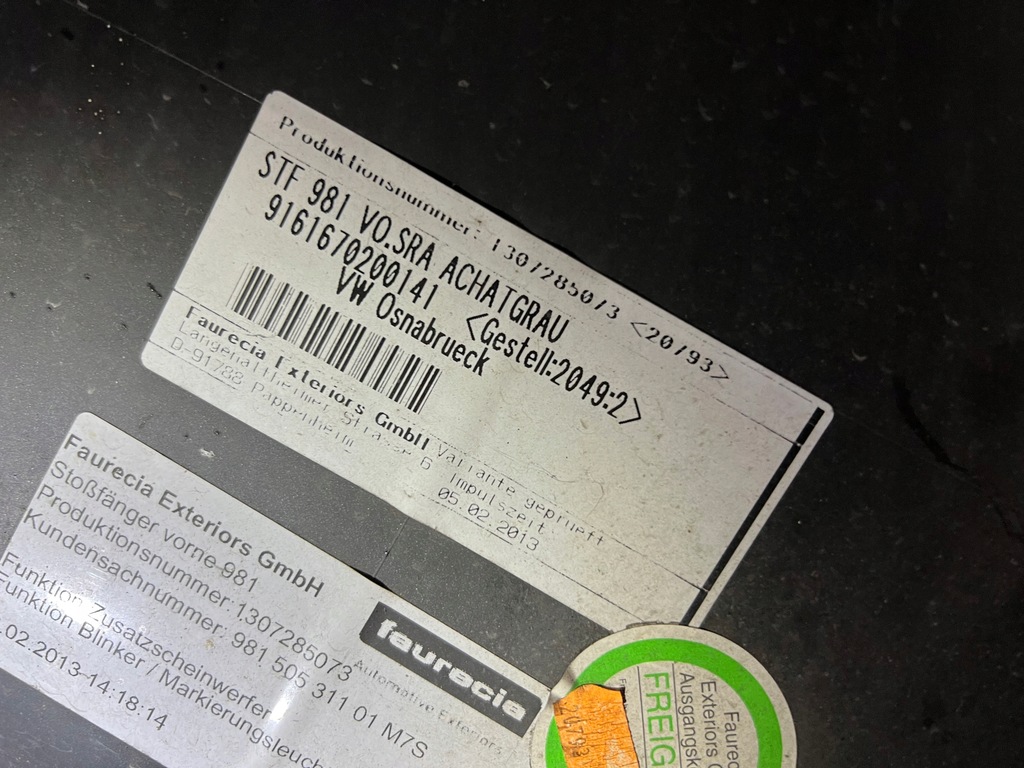 фото №8, Porsche boxster 981 бампер передній