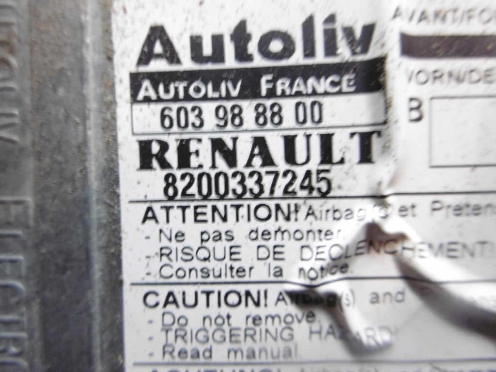 фото №4, Модуль подушка безопасности renault megane ii 8200337245