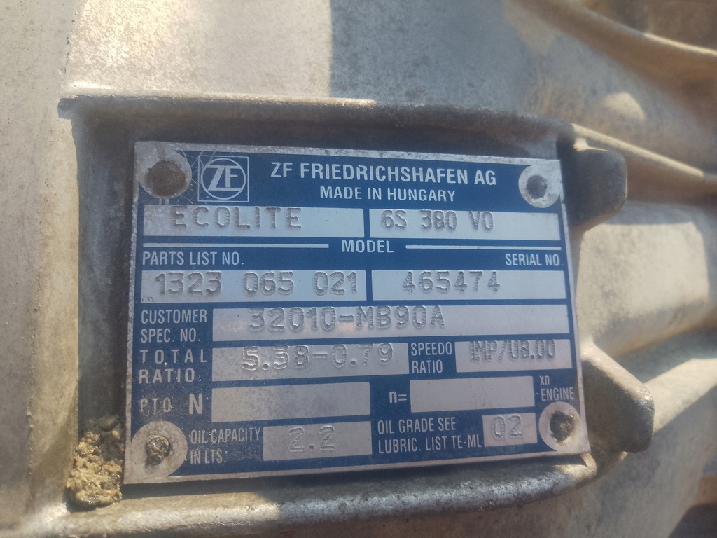 фото №7, Nissan cabstar 07- коробка передач передач 3.0 6s380v0