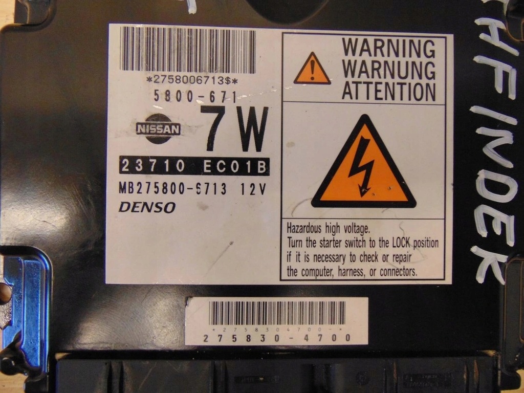 фото №3, Бортовий комп'ютер двигуна pathfinder r51 2.5 dci 23710ec01b