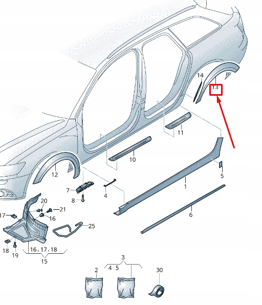 фото №8, Audi a6 allroad 4g rear правый wheel arch trim 4g9853818gru