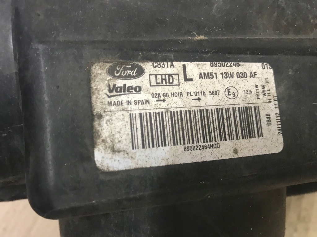 фото №15, Ford c-max mk 2 лампа левый перед eu