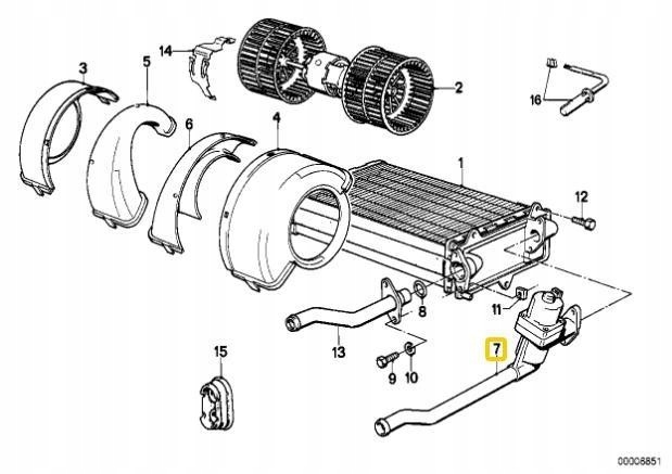 фото №8, Bmw e30 z1 cabrio coupe оригінальний клапан hvac 64111386706