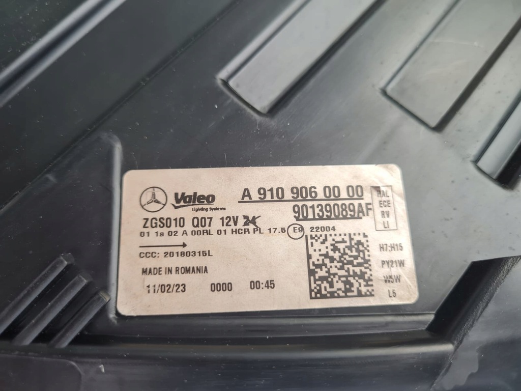 фото №14, Mercedes sprinter 907 w907 910 перед звичайне h7 a9109060000 a9109060100