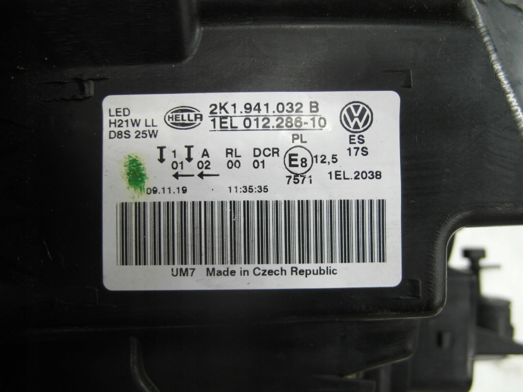 фото №7, Лампа передня перед права vw caddy lift bi ксенон 2k1941032b nr99