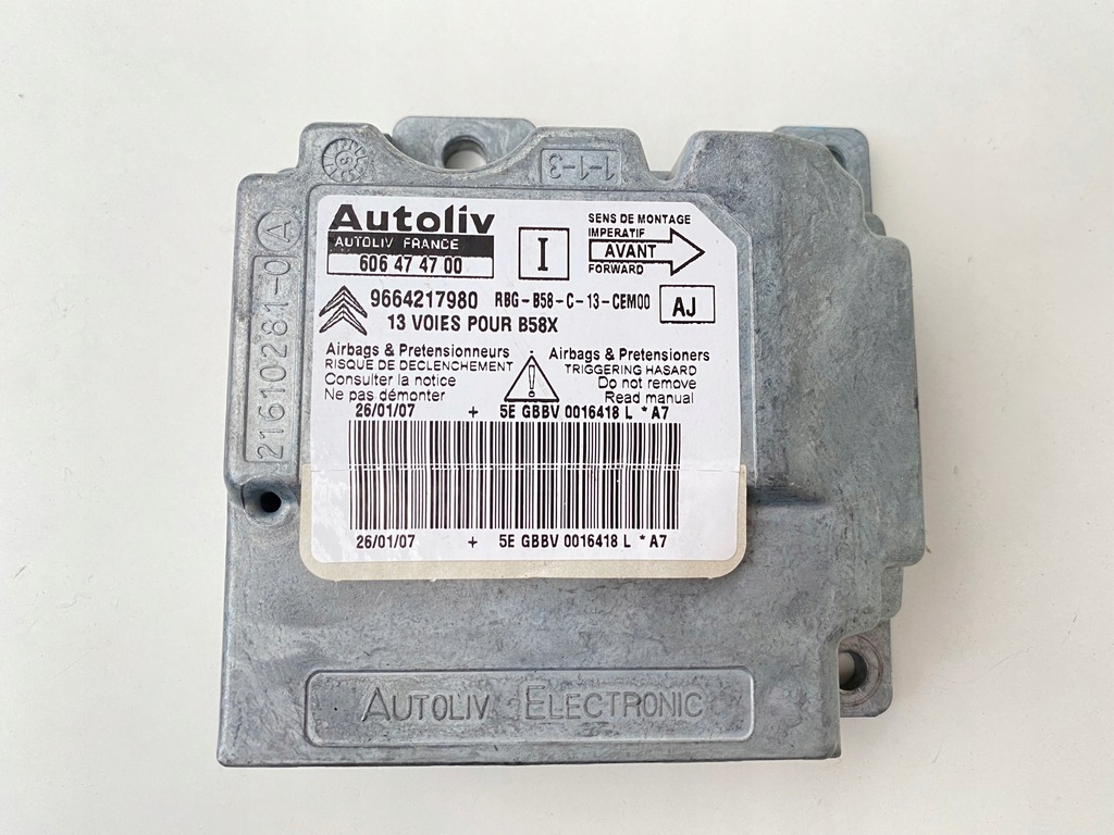 фото №1, Модуль датчик подушка безопасности citroen c4 picasso 606474700