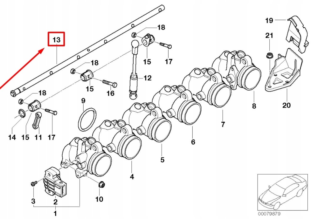 Вал рабочий системы топливной bmw z4 coupe e86 13547838121 7838121 Доставка