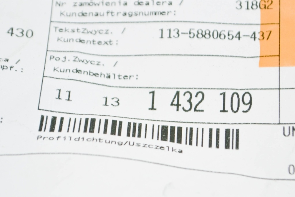 Прокладка картера масляный двигателя bmw 3 e36 1.6i 11131432109 nowa оригинальная Недорого