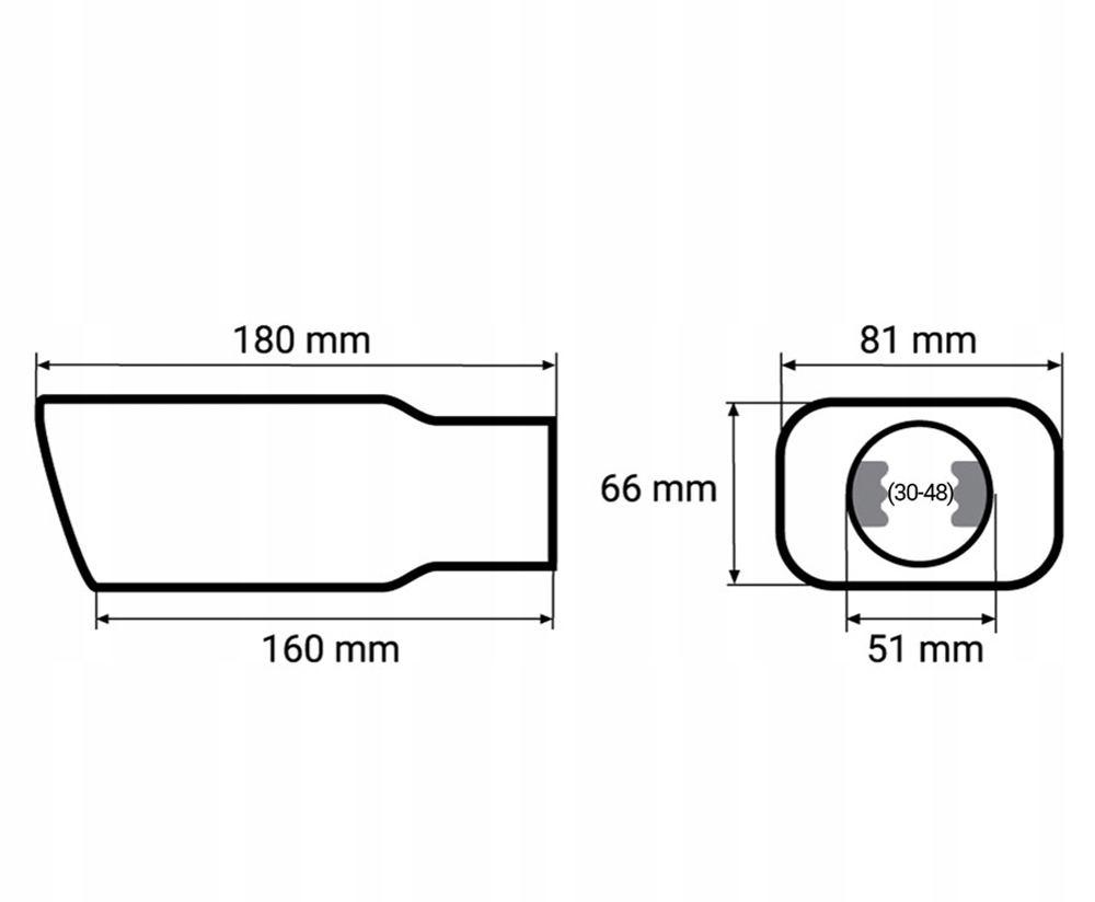 фото №6, Наконечник вихлоп глушника накладка na гасник хром сталь нержавіюча mt 015