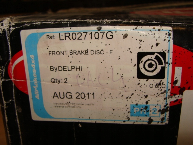 фото №3, Диск гальмівна перед land rover freelander 2 ii 3.2 lr027107 bg4123
