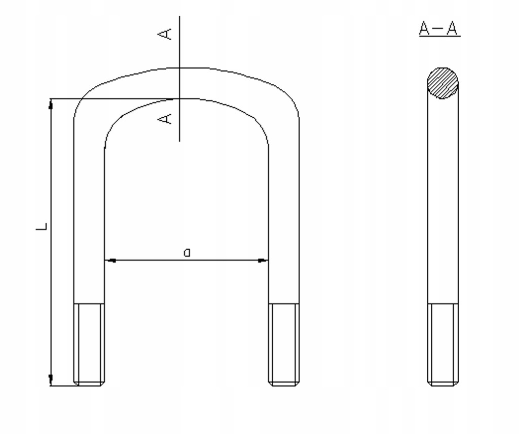 фото №1, Скоба ресора scania m22x93x250 sampa