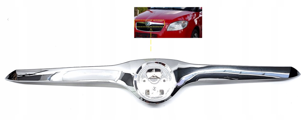 фото №3, Молдинг pod емблема skoda roomster 07-10 хром