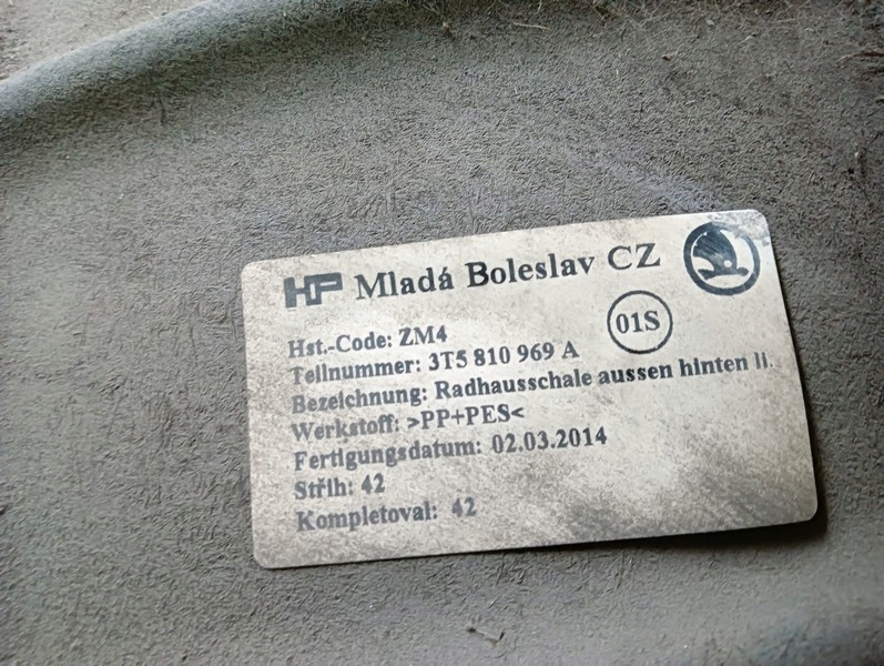 фото №7, Skoda superb ii kombi подкрылок левый задняя 3t5810969a