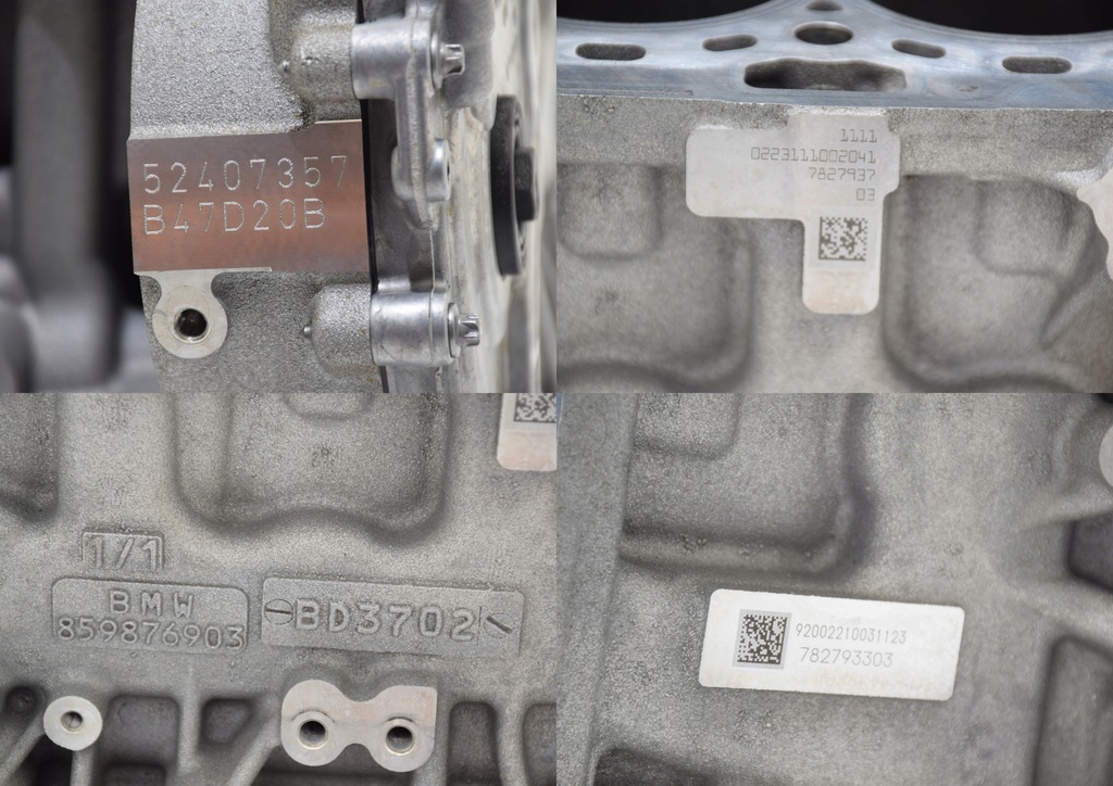 фото №11, Bmw g60 g61 520d 520dx 523d b47d20b b47p dół двигателя wał коленчатый блок