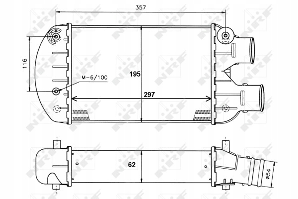 Интеркулер fiat brava 96- 30122a nrf Киев