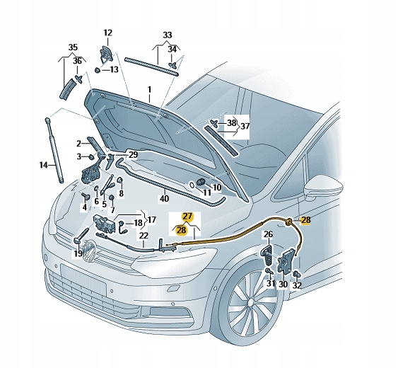 фото №8, Трос кришки двигуна vw touran 16-