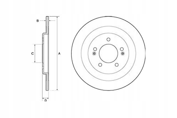 фото №1, Delphi гальмівні диски гальмівні 2szt hyundai i40 i40 cw 1.