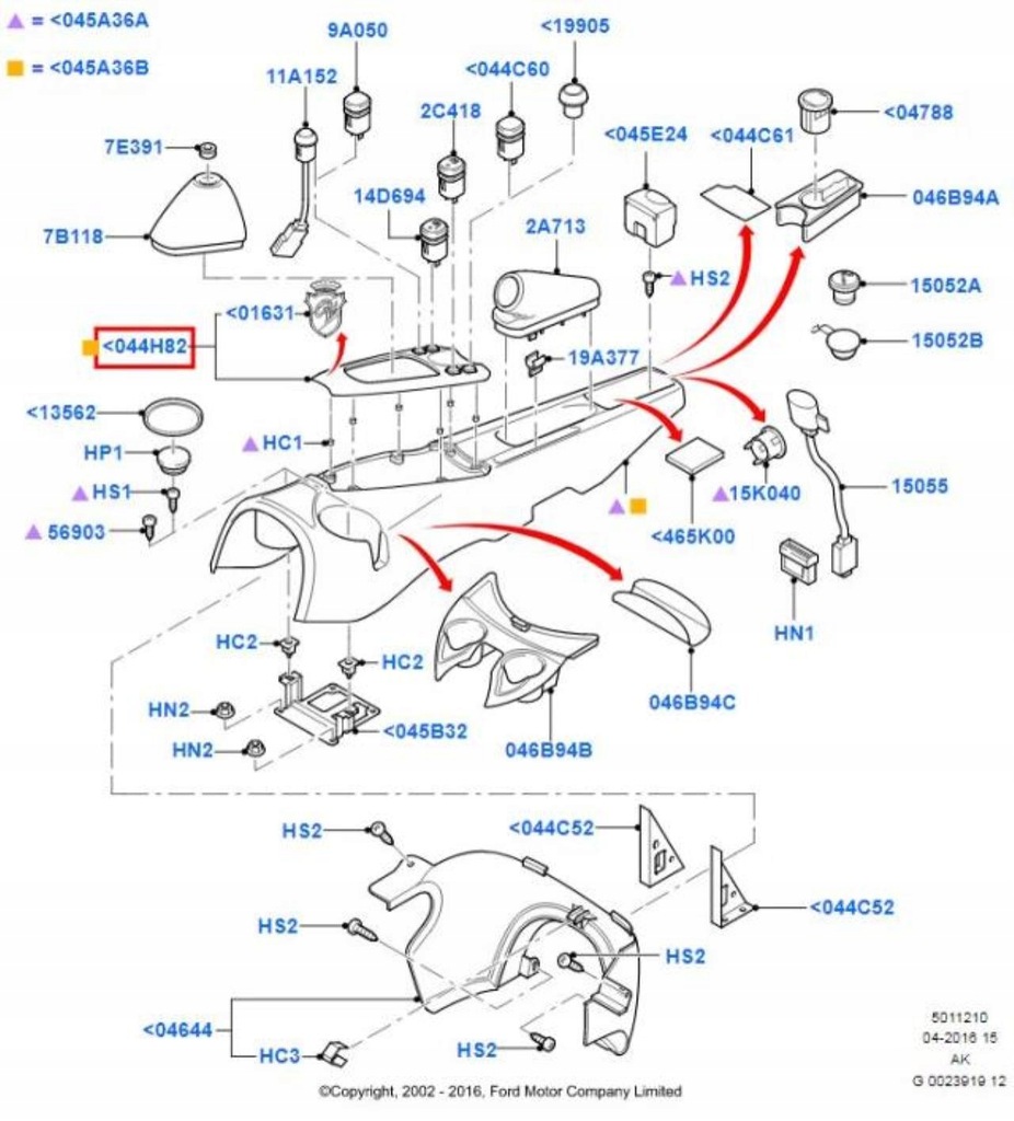 фото №10, Рамка тунель середнього ford focus 98-05