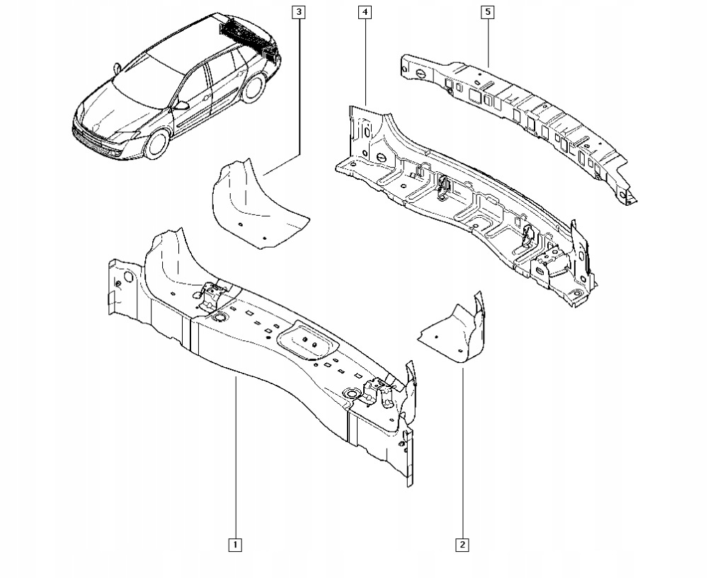 фото №15, Renault laguna iii 3 pas задній задня обшивка kombi 756100015r 2007-