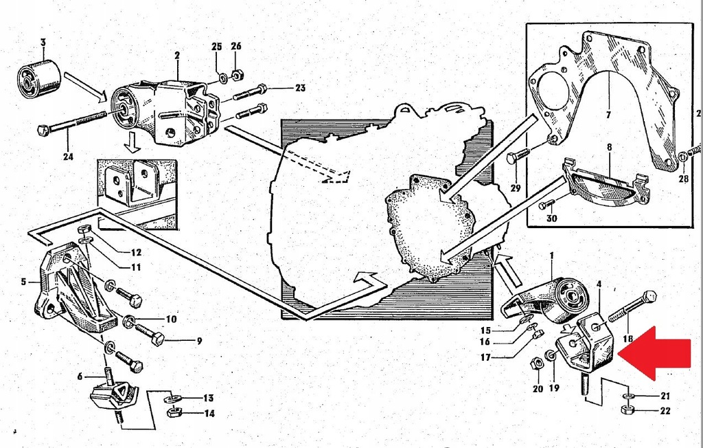 фото №5, Кронштейн подушки безопасности коробки передач wartburg 1.3