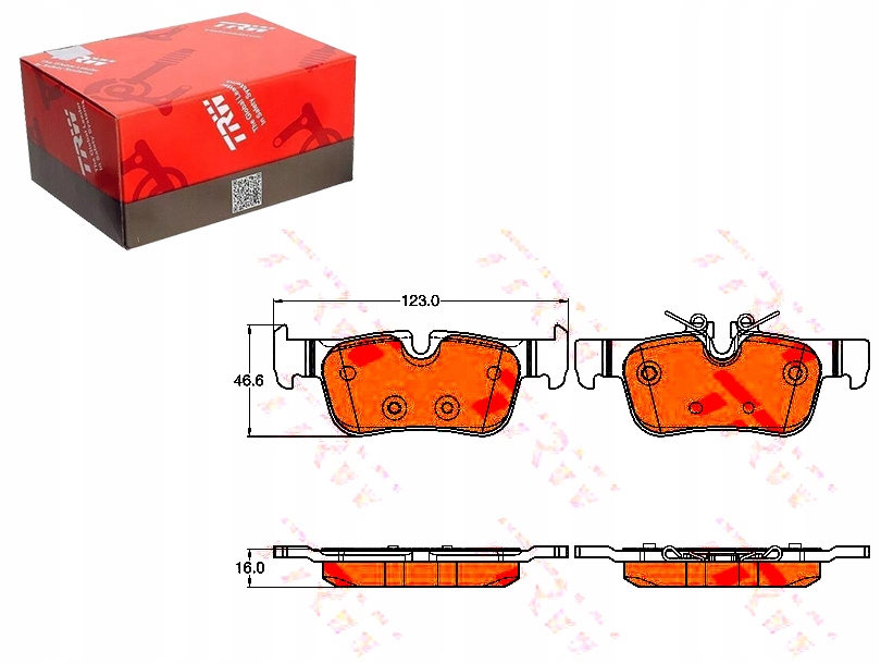 фото №1, Гальмівні колодки гальмівні bmw задня 2 13- x1 14- i3 13- trw