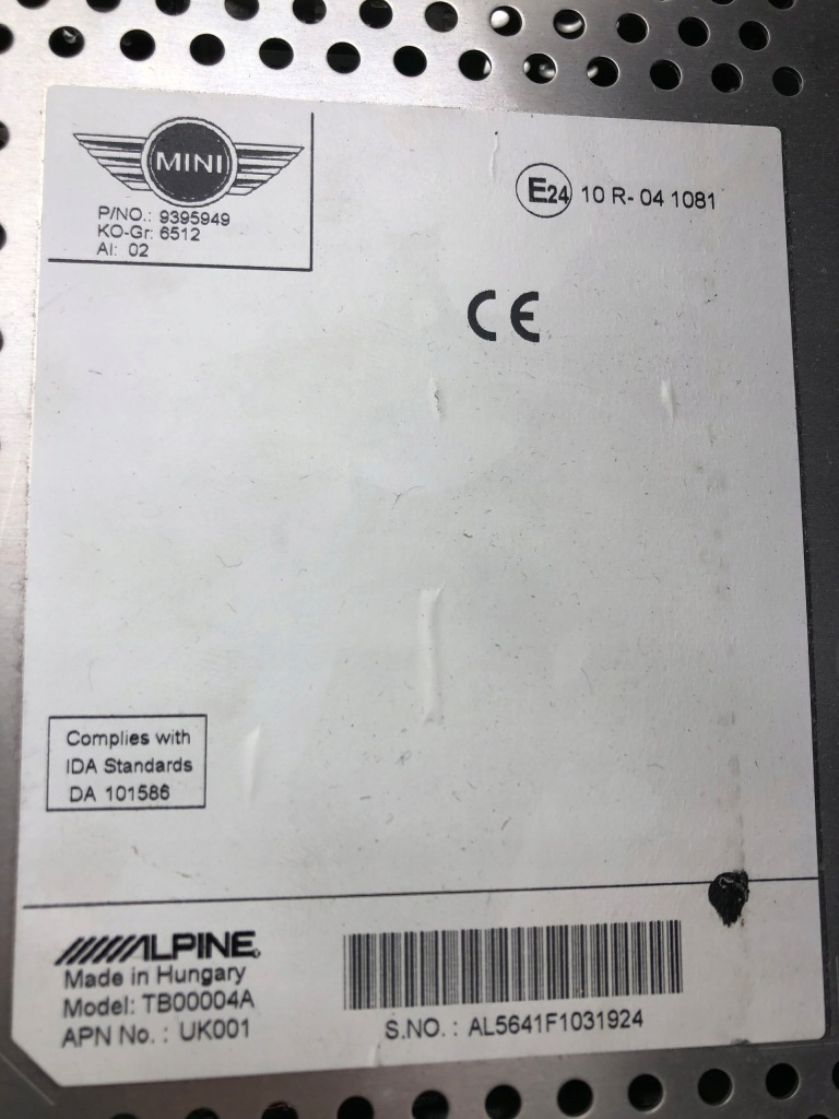 Mini f55 f56 радіо навігація зчитувач 9395949 Доставка