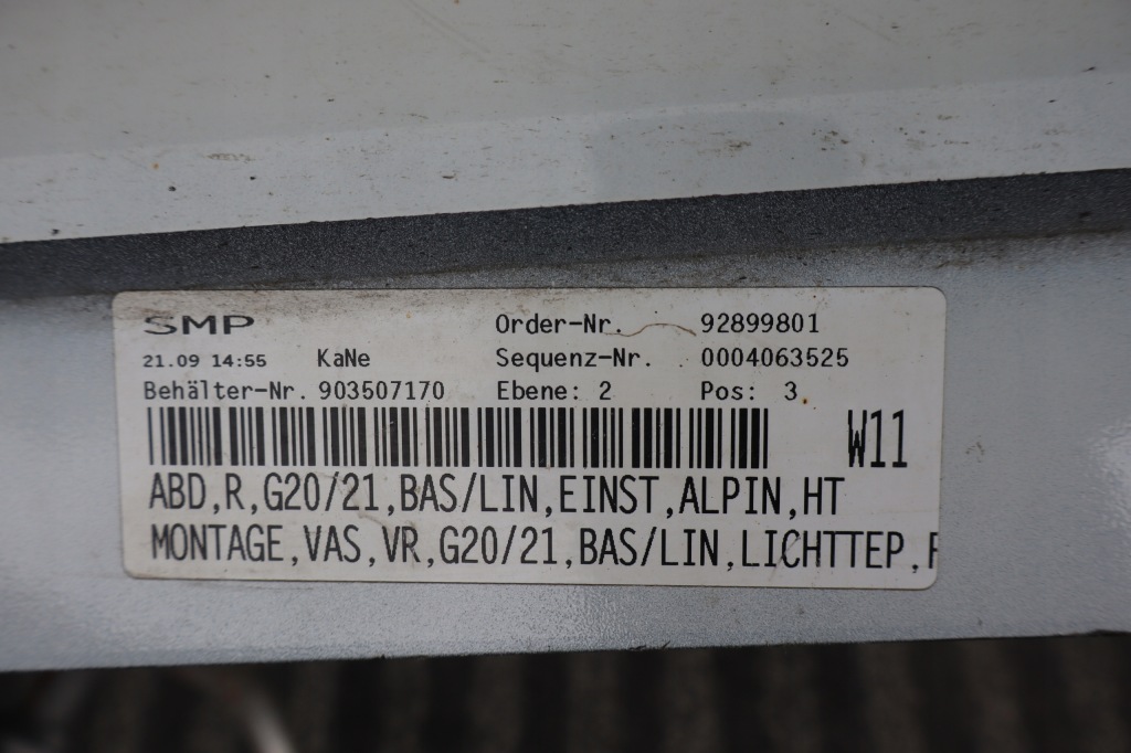 Поріг молдинг поріг права bmw 3 g20 g21 sportline 51127428032 7428032 2018 Оригінал