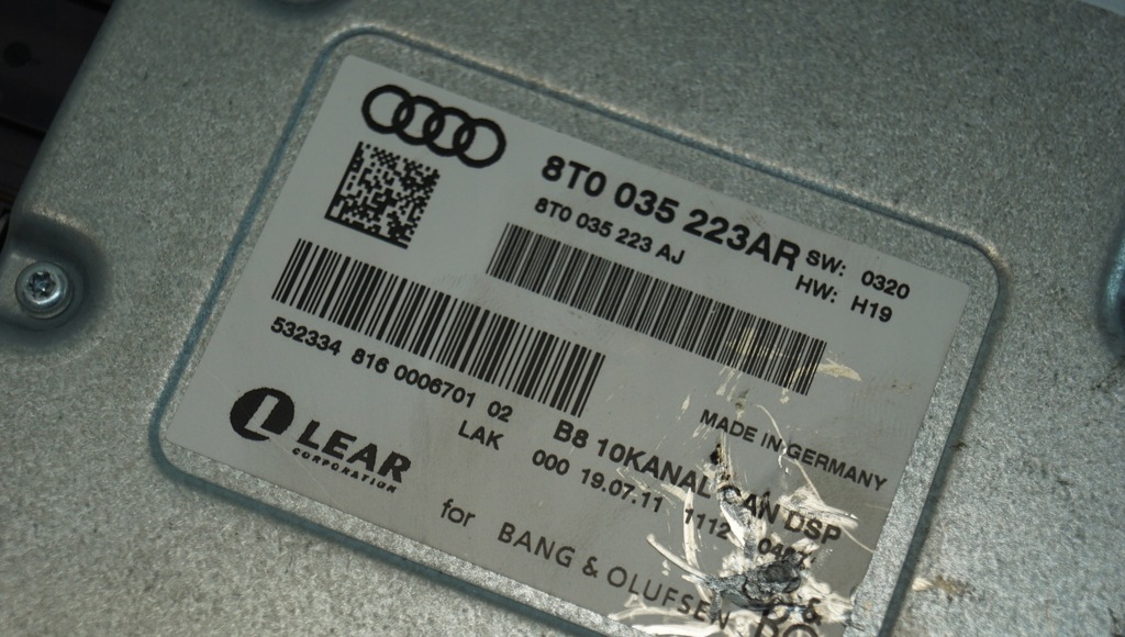 фото №6, Підсилювач аудіо audi a4 b8 a5 8t0035223ar b&o