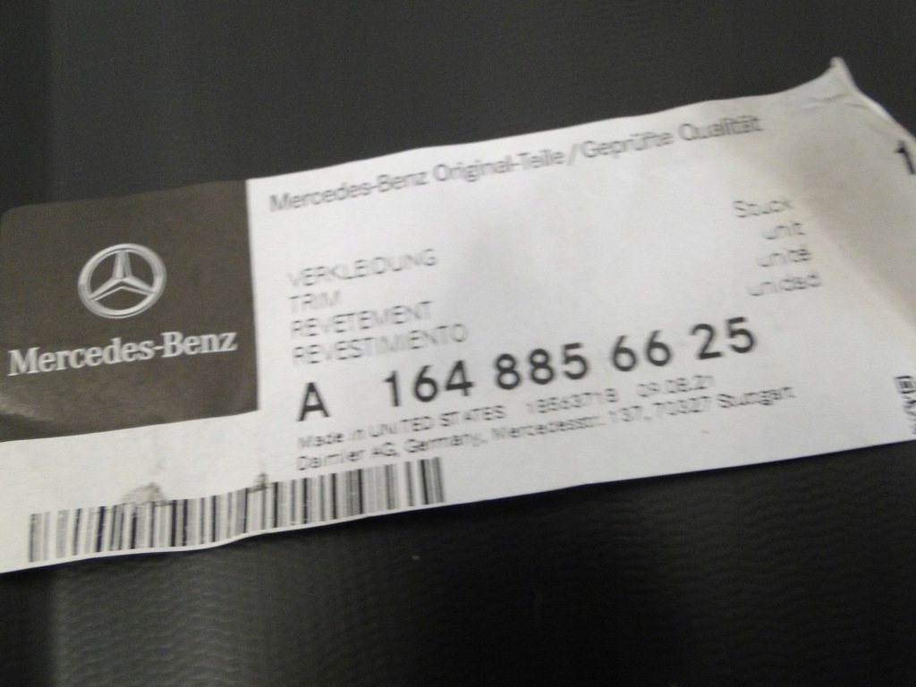 Купити Mercedes gl 164 x164 накладка накладка спойлер передній a1648856625 lift