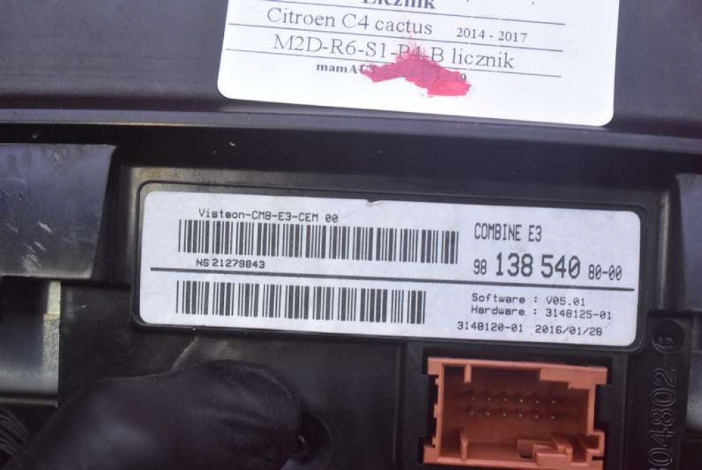фото №8, Лічильник дисплей eu 9813854080-00 citroen c4 cactus 1.2 vti 82 km 14-17