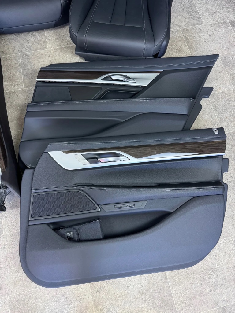 фото №10, Комплект сидіння заднє сидіння обшивки тунель bmw 7 g12 шкіра dakota schwarz