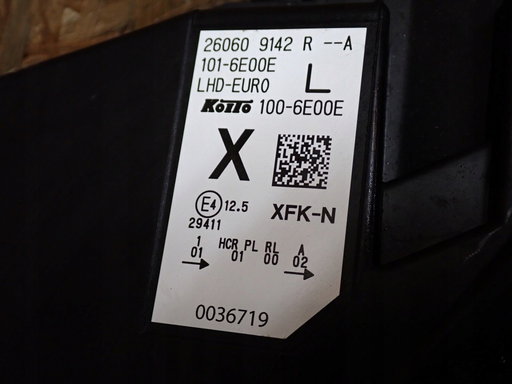 Фара левая фара левый nissan townstar xfk 2021- 260609142r Оригинал