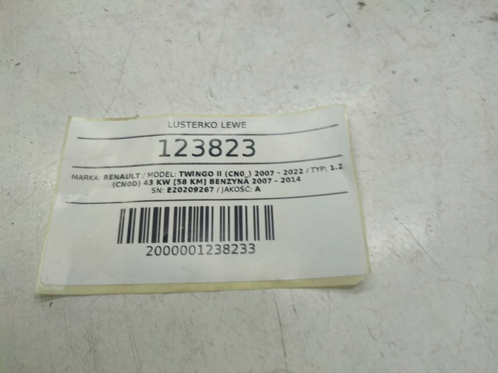 фото №7, Дзеркало ліва механічний renault twingo ii eu