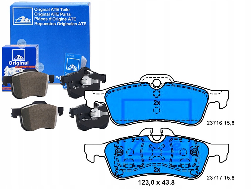фото №1, Гальмівні колодки гальмівні mini задня cooper one 01-07 ate