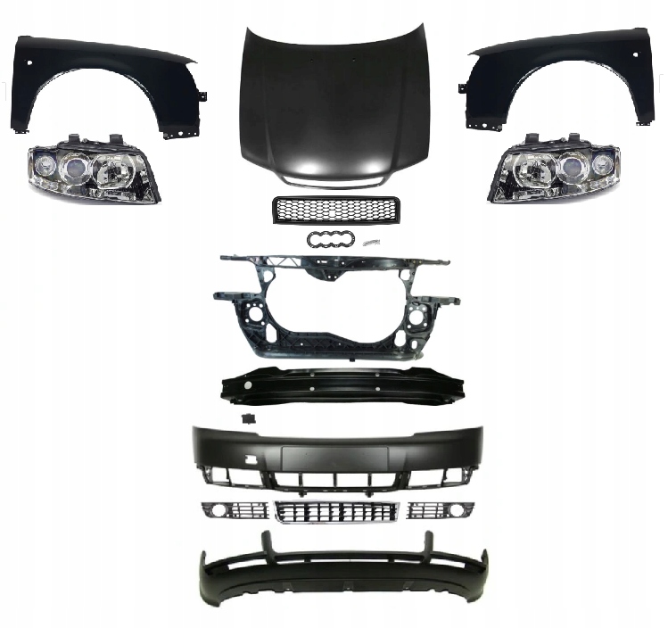 фото №1, Audi a4 b6 8e 2000-2004 kompletny перед pas капот